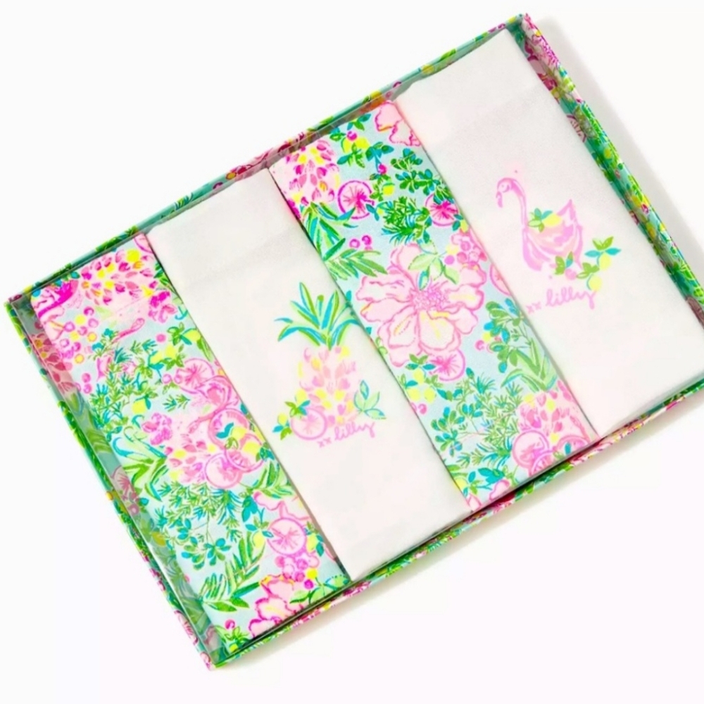 NIB Lilly Pulitzer 🌴 Cloth Napkin Set of 4